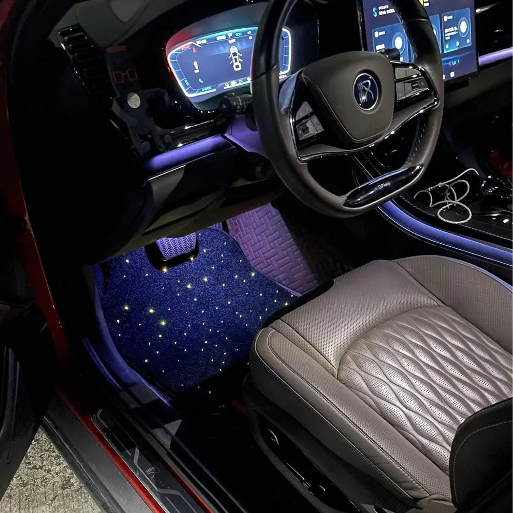 Fiber Optic Twinkle Stars Car Mats ct