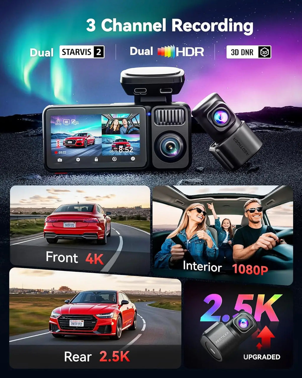 REDTIGER F17 Elite 4K Dash Camera