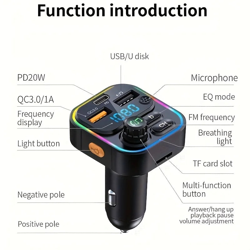 Bluetooth 5.3 Hands Free Car AUX