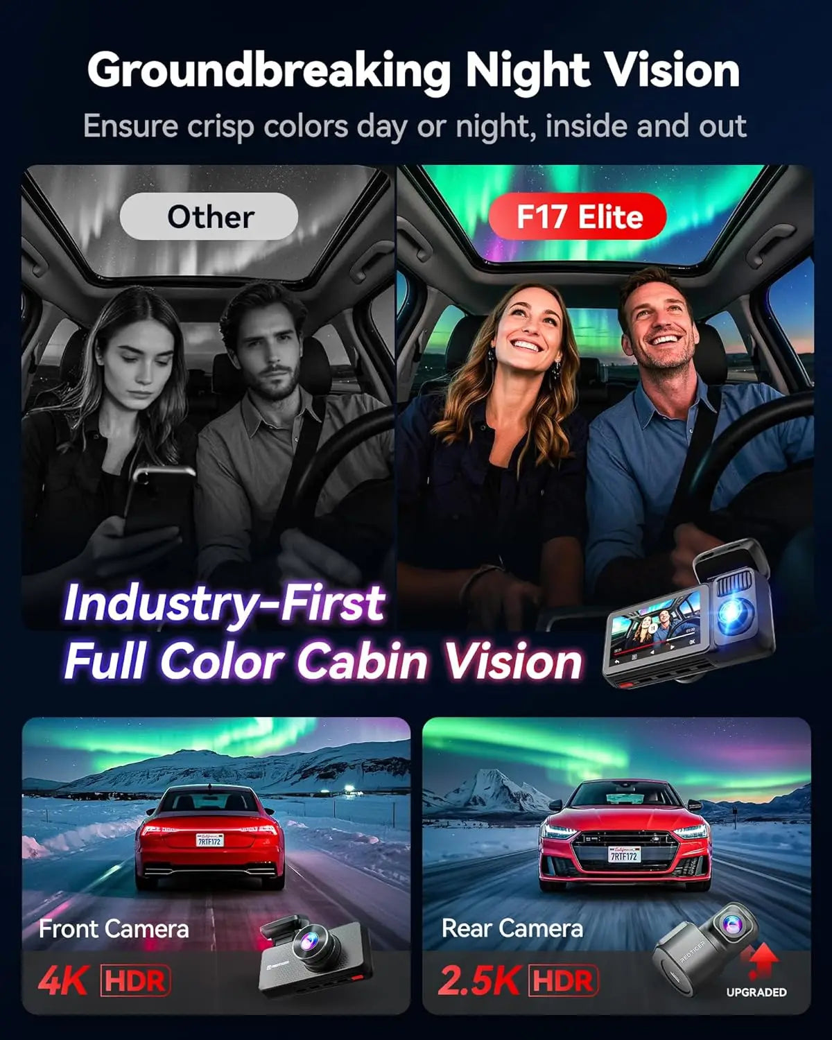 REDTIGER F17 Elite 4K Dash Camera