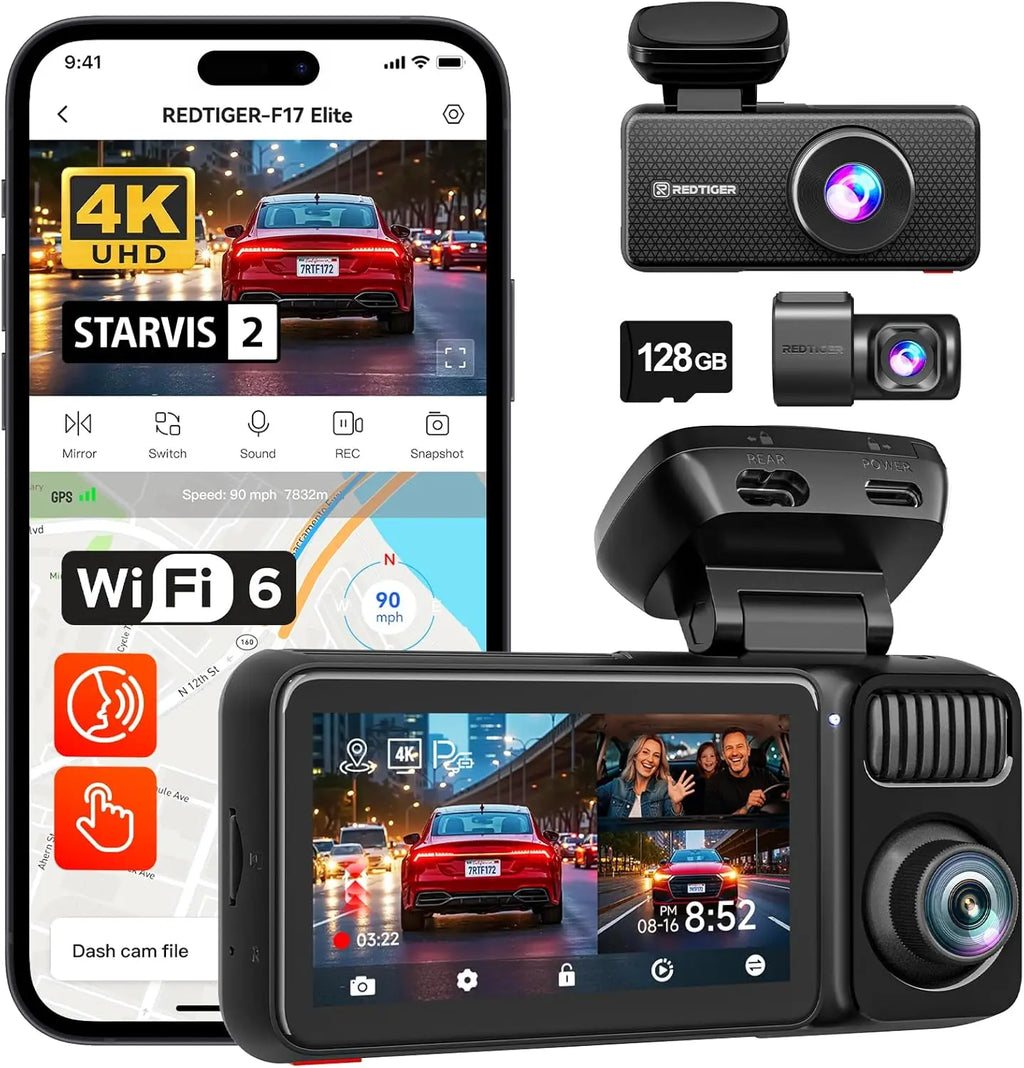 REDTIGER F17 Elite 4K Dash Camera