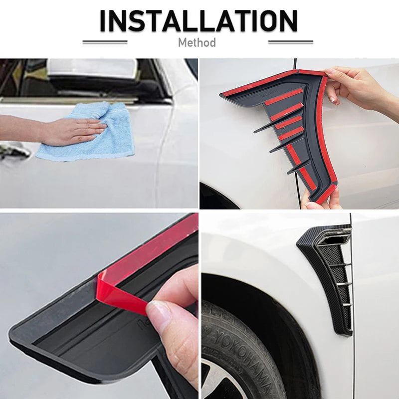 Universal Carbon Fiber Black Car Decoration